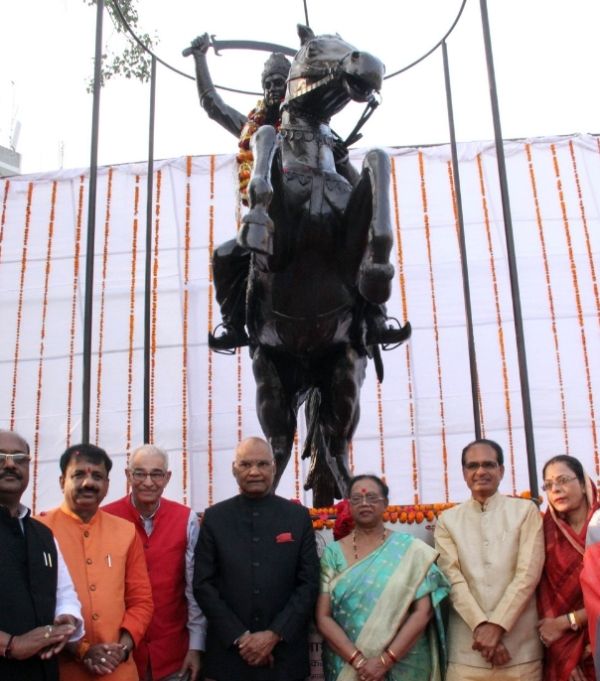 President Ramnath Kovind Unveiling The Statue of Jhalkari Bai in Bhopal