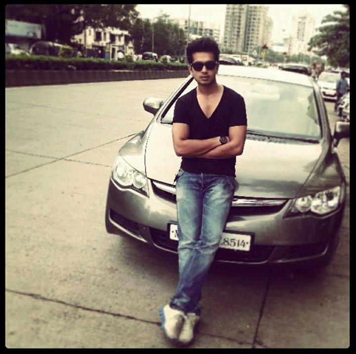 Fahad Ali with his car 