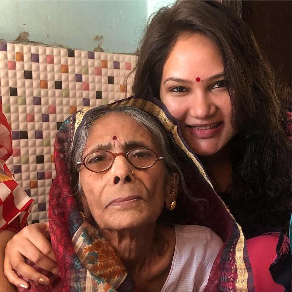 Kamna Pathak with her grandmother