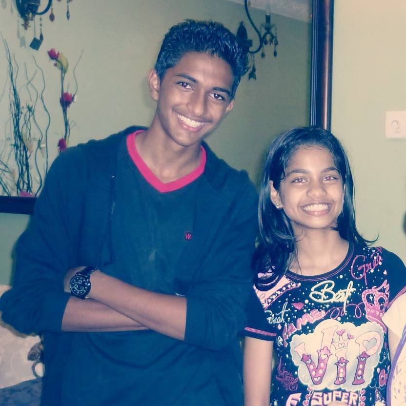 Mugen Rao with his sister