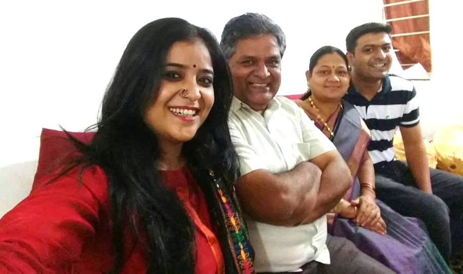 Neha Shitole with her family 