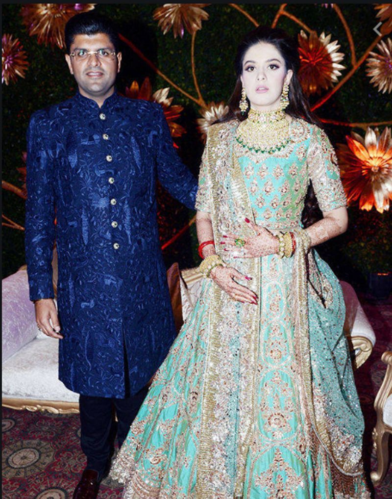 Meghna Chautala with her husband 