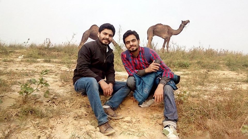Satish Ray with his brother