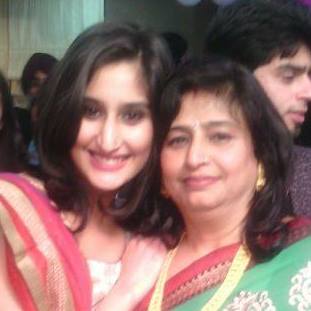 Nikhita Chopra with her mother
