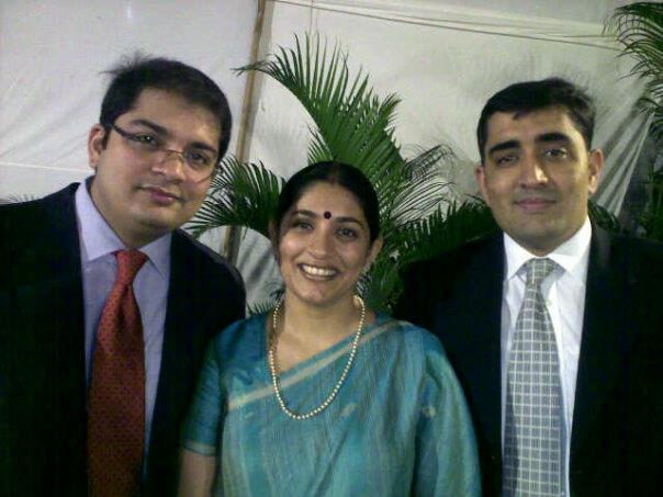 Shardul Singh Bayas with his sister and brother