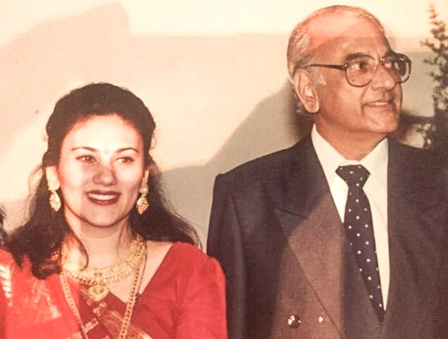 Deepika Chikhalia with her father 