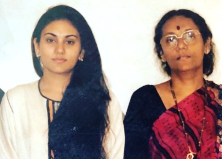 Deepika Chikhalia with her mother