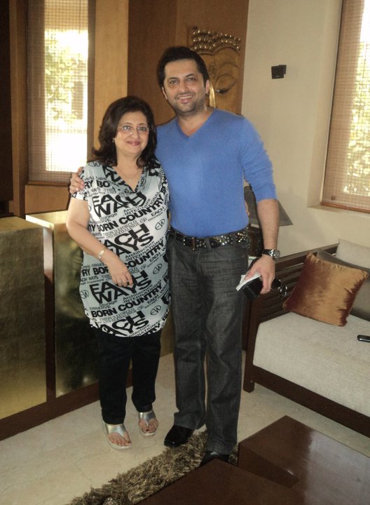 Farhan Furniturewala with his mother