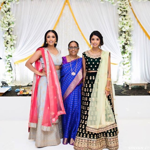 Vini Raman with her sister and mother
