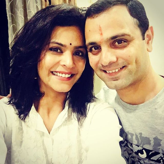 Anuja Sathe with her brother