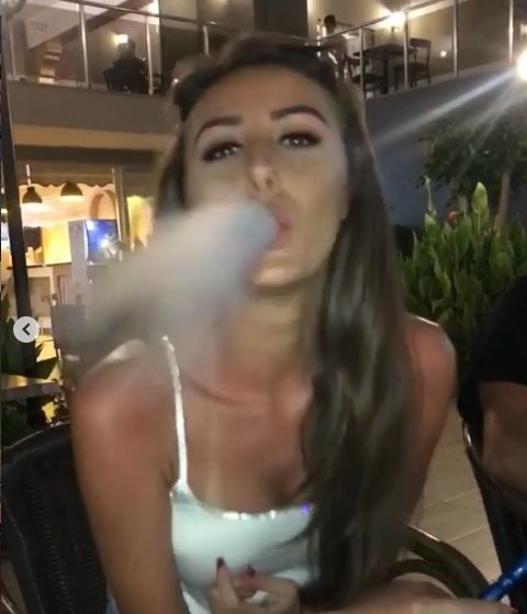 Chloe Veitch smoking 