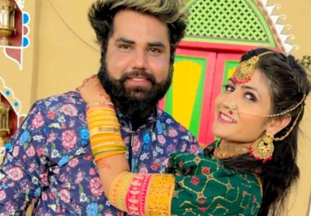 Gori Nagori with her boyfriend Sunny Chaudhary 