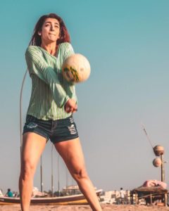 Heena Panchal playing volleyball