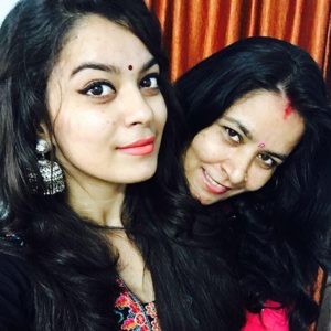 Nidhi Jha with her mother