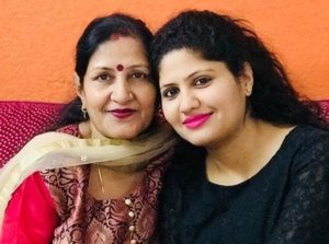 Kumkum Binwal with her mother