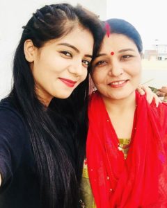 Rasika Pandey with her mother