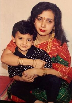 Ayush Mehra childhood with his mother