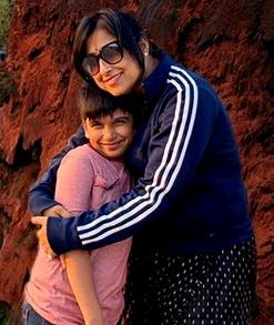 Bhuvan Mohini with her son