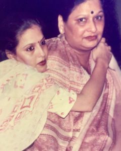 Bunty Bajaj with her mother