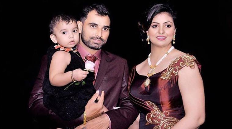 Hasin Jahan with her husband and daughter