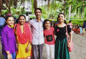 Nehal Vadoliya with her family