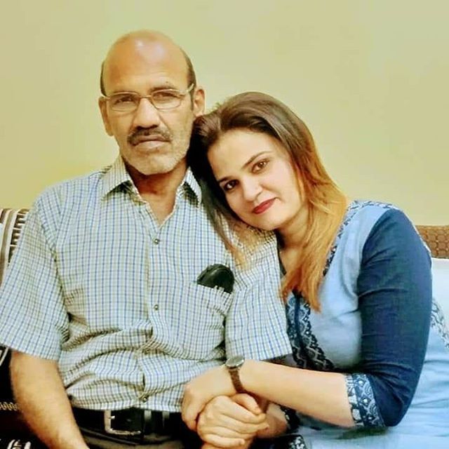 Nida Ahmad with her father