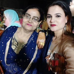 Nida Ahmad with her mother