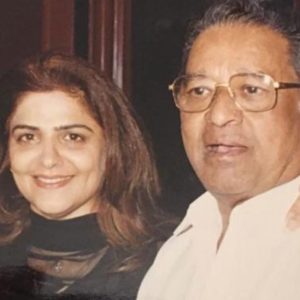 Pinky Roshan with her father