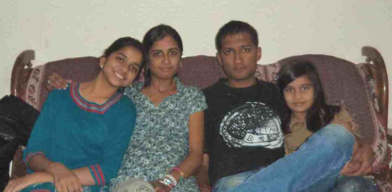 Preksha Mehta with her siblings