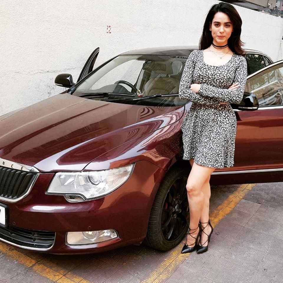 Soundarya Sharma with her car