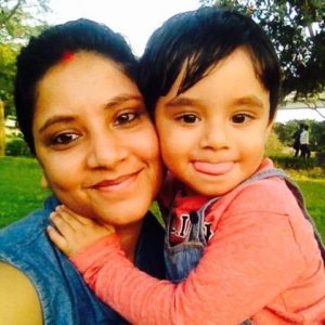 Sweta Srivastava with her son