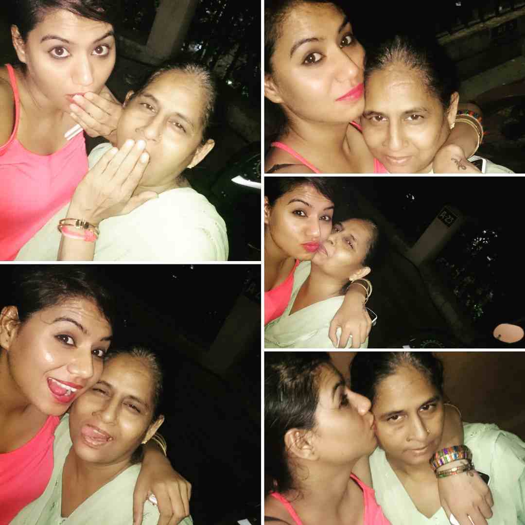 Tanya Desai with her mother