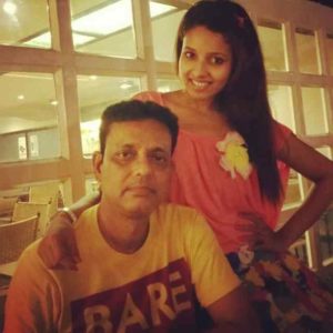 Pamela Mondal with her father