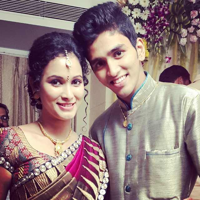 Neetha Shetty with her brother