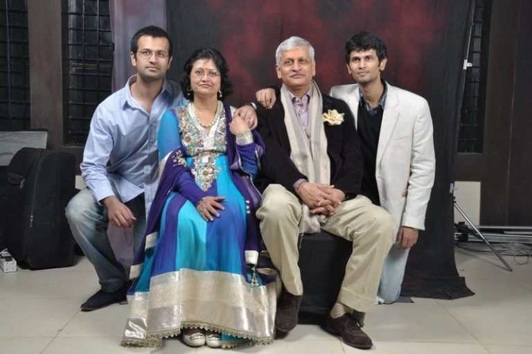 Amita Lalit with her family 