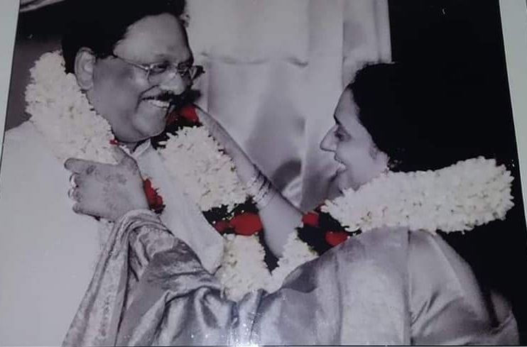 Shyamala Devi with her husband 