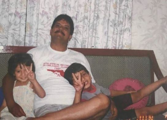 Vrishank Khanal childhood image with his family 