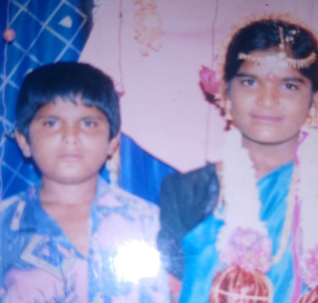 Santhosh Kumar with his sister 