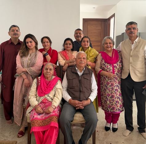 Uditi Singh with her family