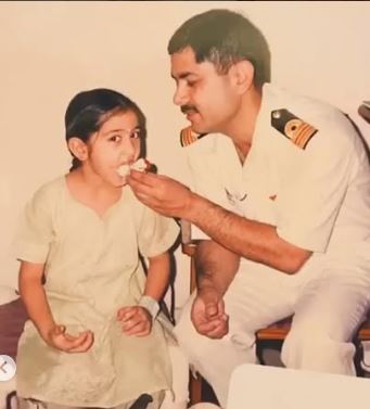 Uditi Singh with her father